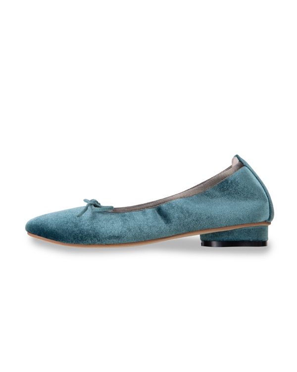 ブルーグレー Low Heel Ballerina