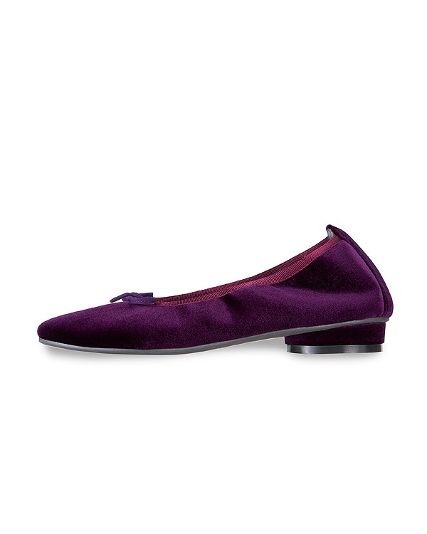 パープル Low Heel Ballerina