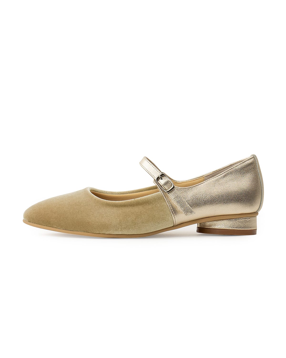 ベージュ 【2足で10%OFF】【NEW】ポインテッドストラップパンプス