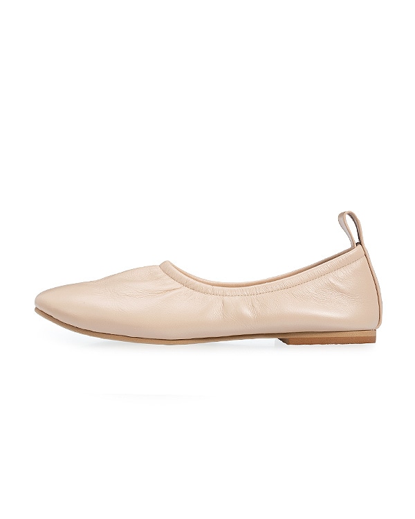 ベージュ Soft Leather Ballerina