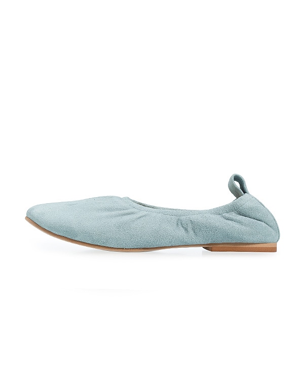 ライトブルー Soft Leather Ballerina
