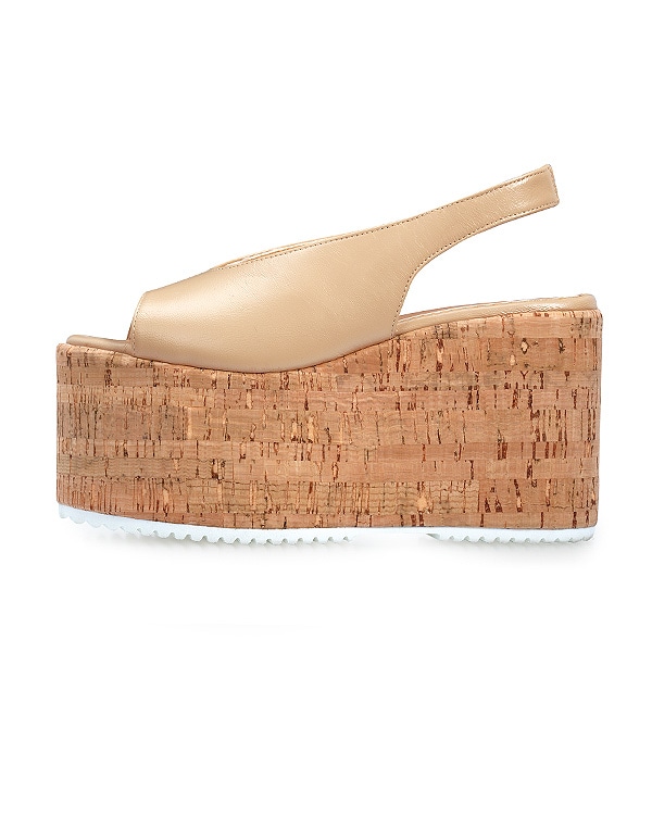 ベージュ 【2足で10%OFF】Platform Slingback