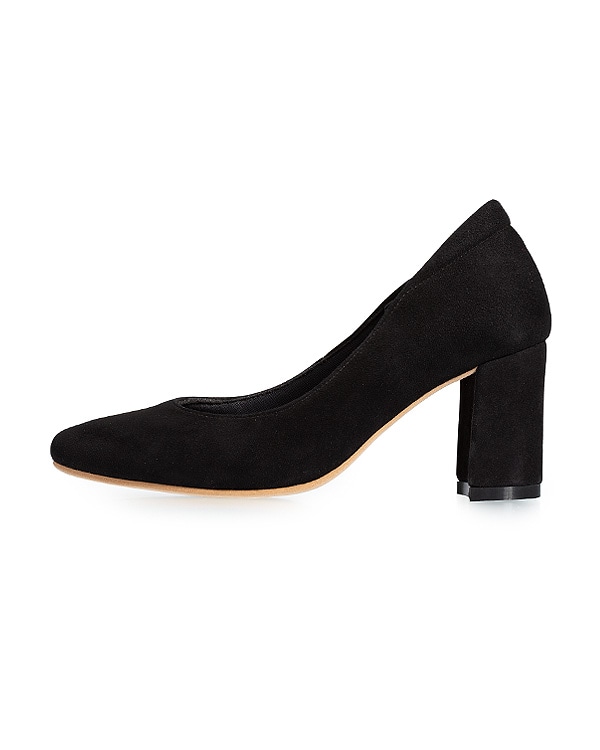 ブラックスエード 【送料無料】Plain Pumps